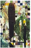 Rashid Johnson, Untitled Escape Collage, 2016, ceramic tile, black soap, wax, vinyl and spray enamel