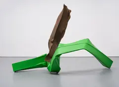 Carol Bove, Snake, 2016, stainless steel, found steel and urethane paint
