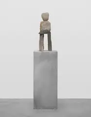 The fair by Ugo Rondinone, 2018, bluestone, stainless steel and concrete, sold May 2025