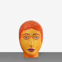 Nicolas Party, Speaker, 2017, metal mesh frame, gypsum plaster, acrylic and oil