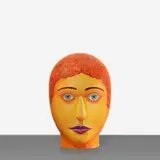 Nicolas Party, Speaker, 2017, metal mesh frame, gypsum plaster, acrylic and oil