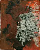 Mark Grotjahn, Untitled (Face), 2009–2010, oil on cardboard
