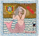 Myrlande Constant, La Sirene, 1994, beads and sequins hand stitched on cloth