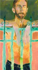 Anthony Cudahy, Ian on the border, 2020, oil and acrylic on canvas
