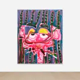 Katherine Bernhardt, Untitled, 2017, acrylic and spray paint on canvas