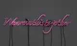 Tavares Strachan, We Are in This Together (Pink), 2019, pink neon and transformer