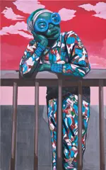 Hebru Brantley, Dream Catcher, 2025, acrylic on canvas