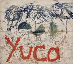 Oscar Murillo, Untitled (Yuca), 2011, oil, oil stick and dirt on canvas