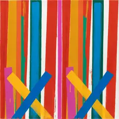 Bernard Piffaretti, Untitled, 2018, acrylic on canvas