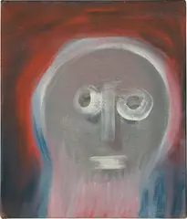 mir selber fremd 25. 1. 05 schnell weg! 17. 4. 05 by Miriam Cahn, 2005, oil on canvas, sold Feb 2025