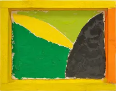 Alvaro Barrington, 1363-1965, 2020, mixed media on burlap paper, in artist's frame