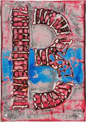 Mark Bradford, Untitled (B), 2009, mixed media collage on board