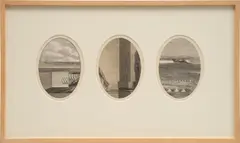 Bruce Conner, Disengagement, 1987, engraving collages on paper, in 3 parts
