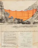 Christo, Valley Curtain (Project for Colorado) Grand Hogback, 7 Miles North from Rifle