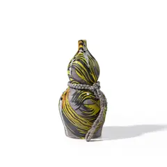 Jiha Moon, Yellowave (grey), 2019, earthenware, porcelain slip, glaze and synthetic hair