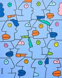 Thierry Noir, Manifest for remaining optimistic even in the pouring rain, 2021, acrylic on canvas