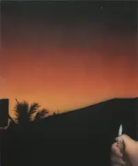 Aryo Toh Djojo, Fire in the Sky, 2022, acrylic on canvas mounted to panel