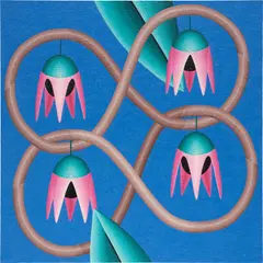Nadia Ayari, Loop III, 2021, oil on linen