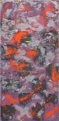 Ryan Cosbert, Abolished, 2022, acrylic and sand on canvas