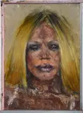 Catherine Mulligan, Blonde 1, 2021, oil on board, in artist's frame
