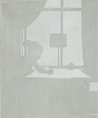 Paul Gillis, by the pale light, 2014, graphite and gesso on dyed burlap