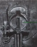 Mathieu Malouf, Passagen II (HR Giger), 2015, oil and polymer on linen