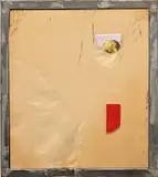 Neil Beloufa, Vintage 2: Yummy, 2012, steel, MDF, painted wood and paper collage