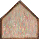 Pascale Marthine Tayou, Classroom E, 2013, chalk, pins and rhinestones in artist's frame