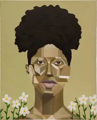Victor Ubah, My self and I IV, 2021, acrylic on canvas