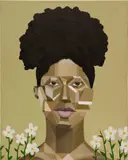 Victor Ubah, My self and I IV, 2021, acrylic on canvas