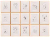 Ciprian Mureşan, Il Romanzo di Cipollino (Cepelica), 2006, pencil on paper, in 15 parts