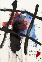 Philippe Pastor, Kenneth Bigley, 2004, pigment, mixed media and paper collage on paper laid on canvas