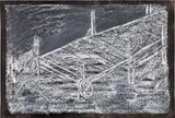 Kcho, El Camino de la Nostalgia, 1995, watercolor and oilstick on paper