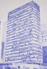 Enoc Perez, Lever House, 2005, watercolor on paper