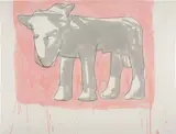Donald Baechler, Untitled (pink cow)
