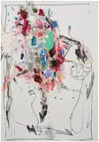 Secundino Hernández, Single Man, 2014, gouache, acrylic, alkyd and oil on canvas, in artist's frame with Plexiglas cover