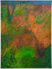 Soumya Netrabile, Fever Dream, 2023, oil on canvas, in artist's frame