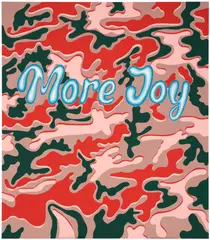 Joel Mesler, Untitled (More Joy), 2022, pigment on linen