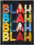 Mel Bochner, Blah blah blah, 2009, oil on velvet