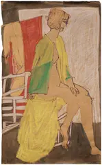 Suzanne Jackson, Untitled: Life Study, 1966–1968, pastel, ink and marker on Kraft paper