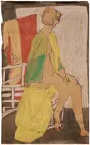 Suzanne Jackson, Untitled: Life Study, 1966–1968, pastel, ink and marker on Kraft paper