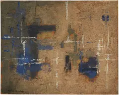 Untitled by Zilia Sánchez Domínguez, 1960, oil and wood pulp on Masonite, sold Dec 2025