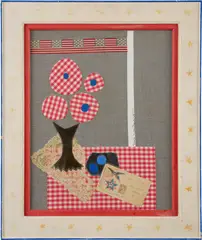 Gloria Vanderbilt, Not a star must fall, 1965, fabric, paper and mixed media collage in artist's frame