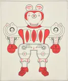 Karl Wirsum, Count Fasco's Mouse Piece Whitey Jr. #2, 1983, acrylic on canvas, in artist's frame