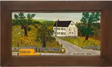 Rensselaerville, School Bus by Jessie Homer French, oil on canvas, in artist's chosen frame, sold Dec 2025