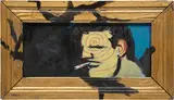 Robert Loughlin, Meaningful Conversation, 2004, acrylic and nails on panel, in artist's frame