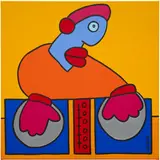 Thierry Noir, I absorb the energy like a vacuum cleaner and then suddenly throw it back onto the dance floor, acrylic on canvas