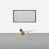 Francis Alÿs, Camgun #68, 2005-2006, found objects and pencil on tracing paper in artist's chosen frame, in 2 parts