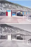 Paul Winstanley, Two works: (i) Shack 1 (color); (ii) Shack 2 (black and white), 2002, oil on linen