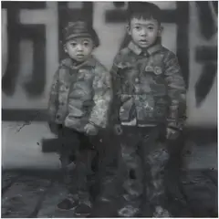Li Tianbing, Before the writing, 2007, oil and fabric collage on canvas